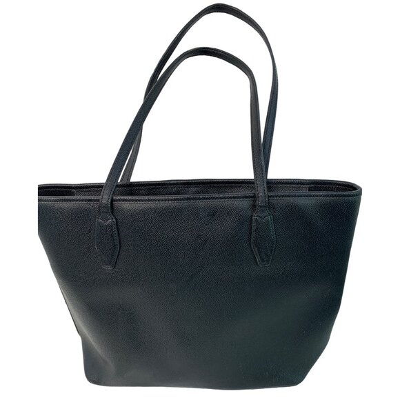 Kate Spade New York Black Large Leather Lori Tote Bag Double Handles Zip 7474 - Picture 8 of 11